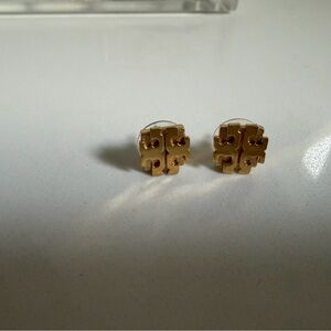 Tory Burch Gold Logo Stud Earrings